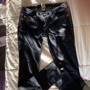 True Religion Dark Skinny Stretch Jeans 30x32